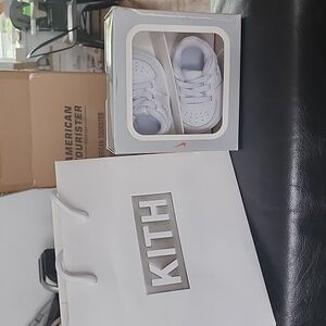 NEVER USED NEWBORN NIKE AIRFORCE 1 BOUGHT AT KITH